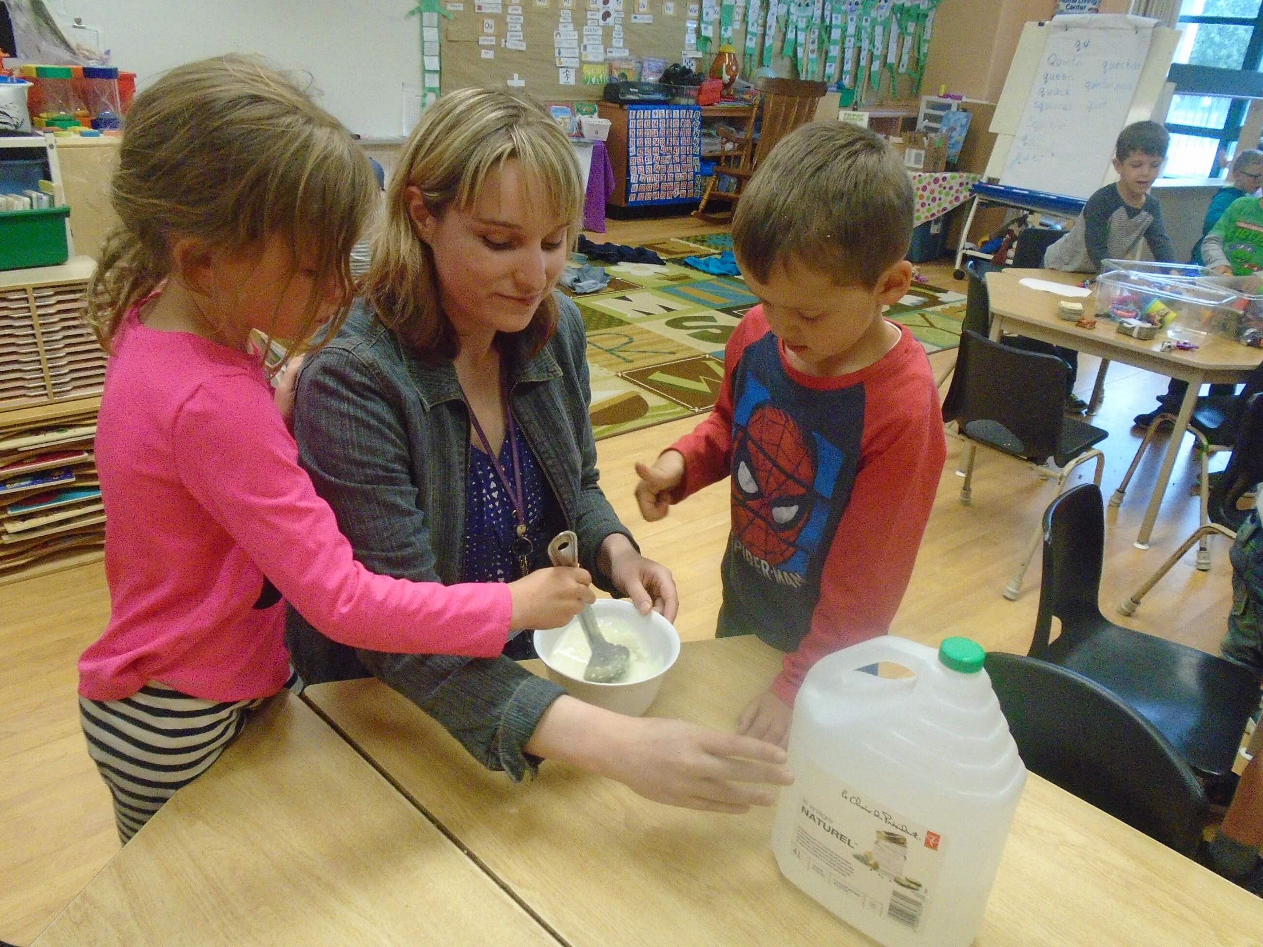 curdling milk experiment