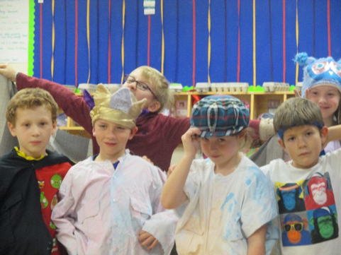 dressing up and exploring different fabrics