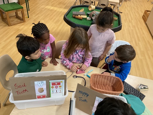 group of children at the table